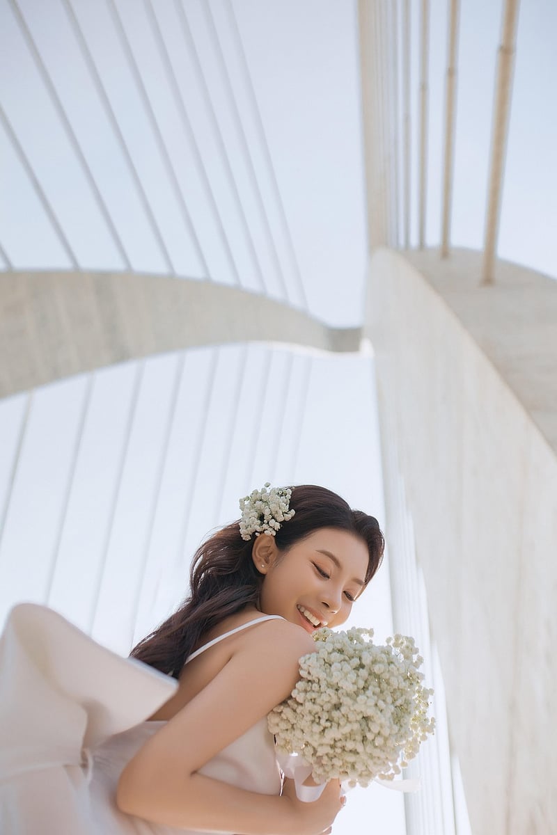 Bride in personalized dress